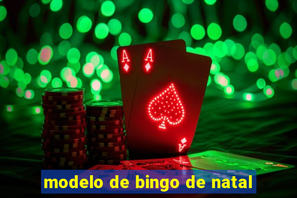 modelo de bingo de natal